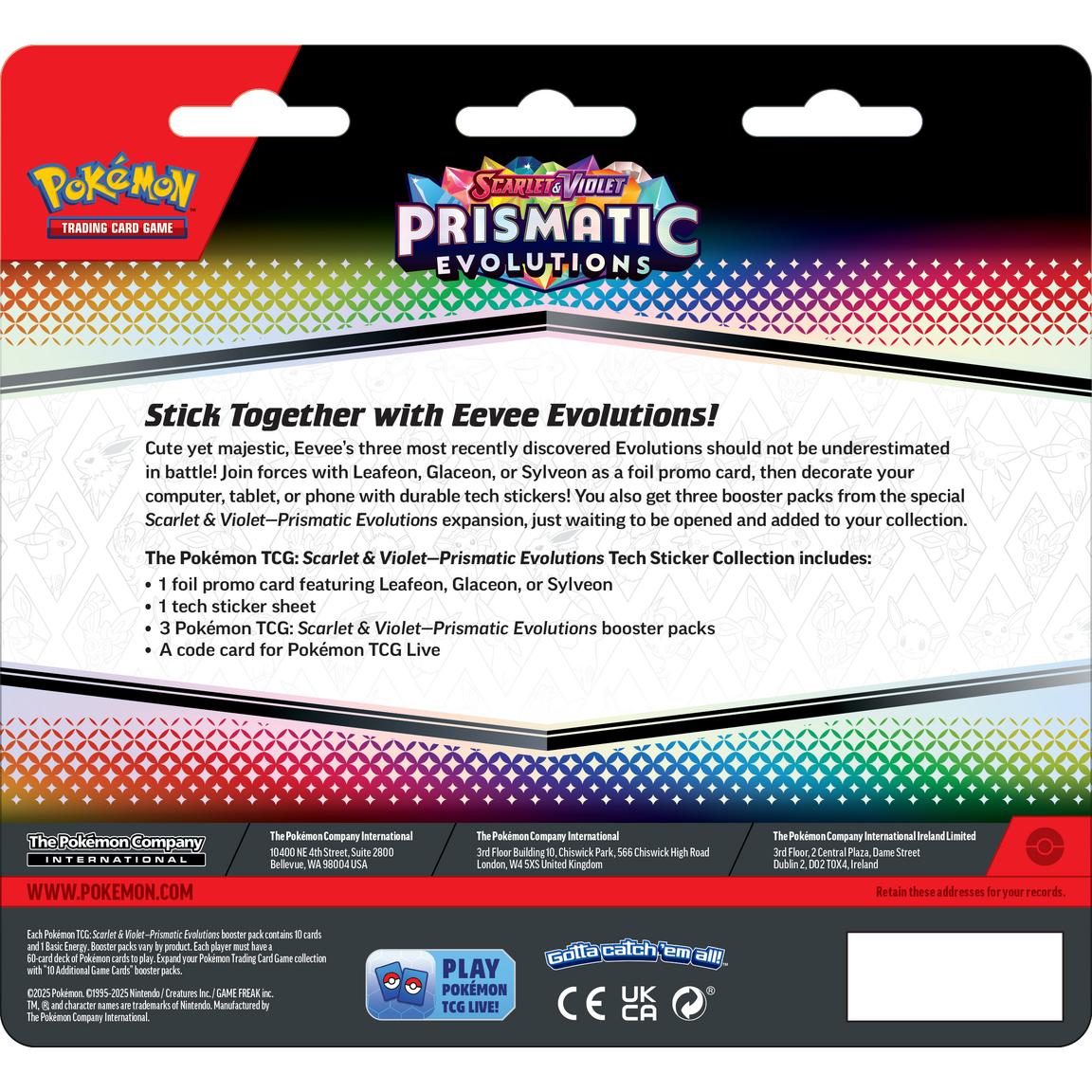 Prismatic Evolutions Tech Sticker Collection - Pre-order - Pokémon TCG