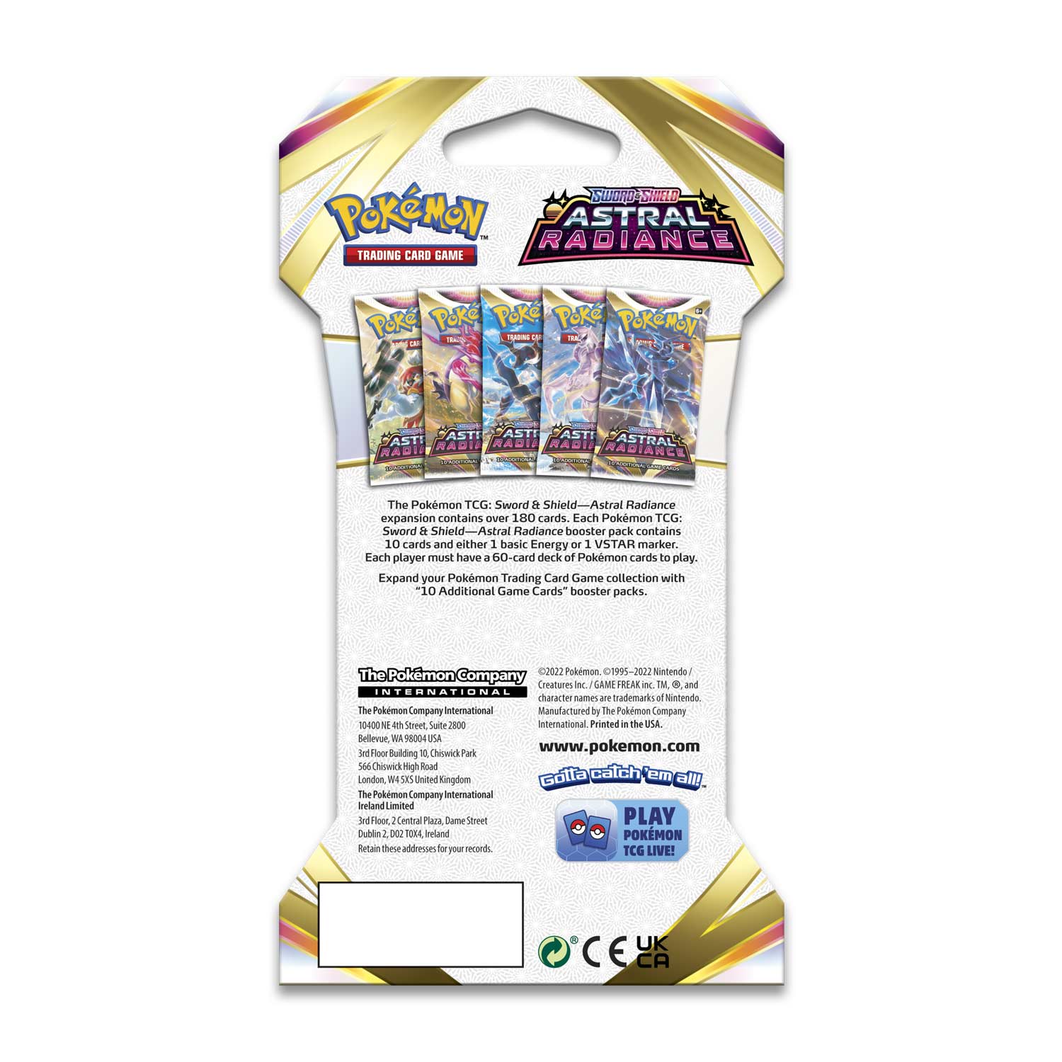 Pokémon TCG: Sword & Shield-Astral Radiance Sleeved Booster Pack